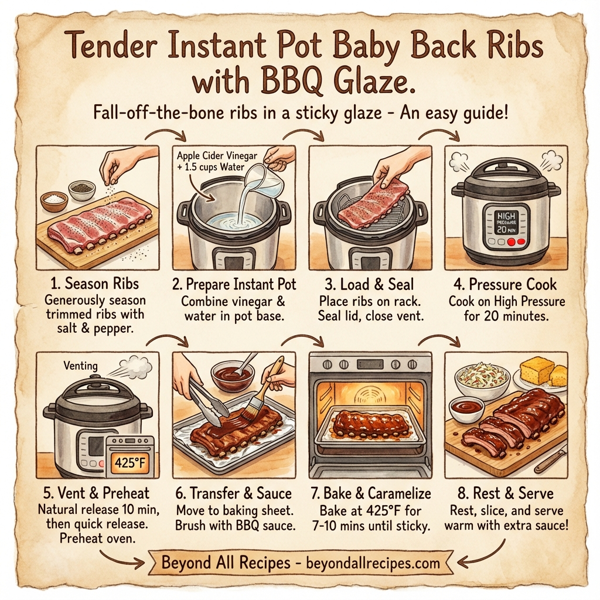 Tender Instant Pot Baby Back Ribs with BBQ Glaze instructions