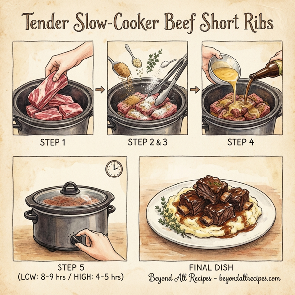 Tender Slow-Cooker Beef Short Ribs instructions