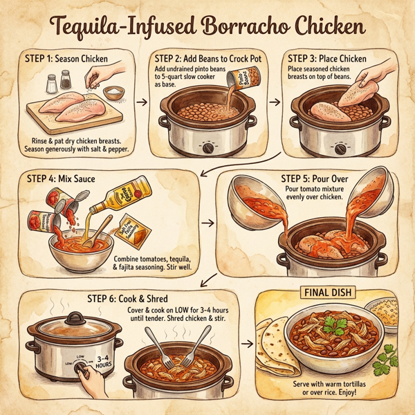 Tequila-Infused Borracho Chicken instructions