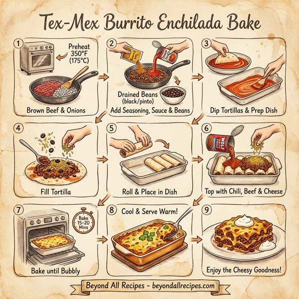 Tex-Mex Burrito Enchilada Bake instructions