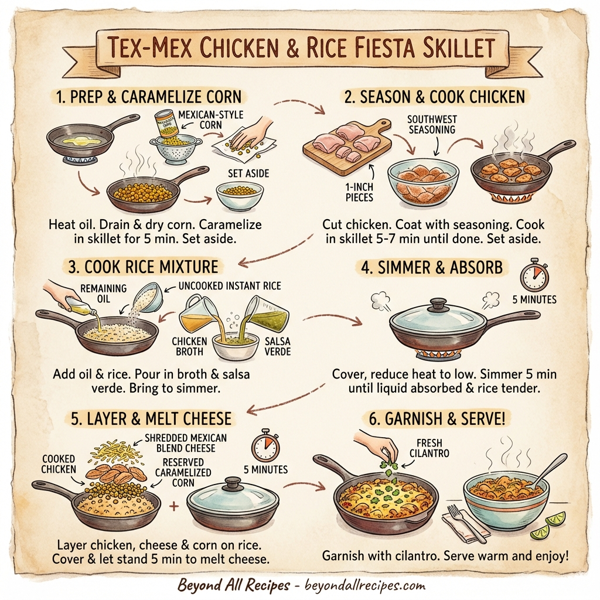Tex-Mex Chicken & Rice Fiesta Skillet instructions