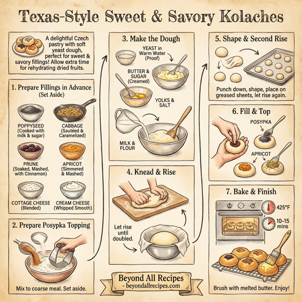 Texas-Style Sweet & Savory Kolaches instructions