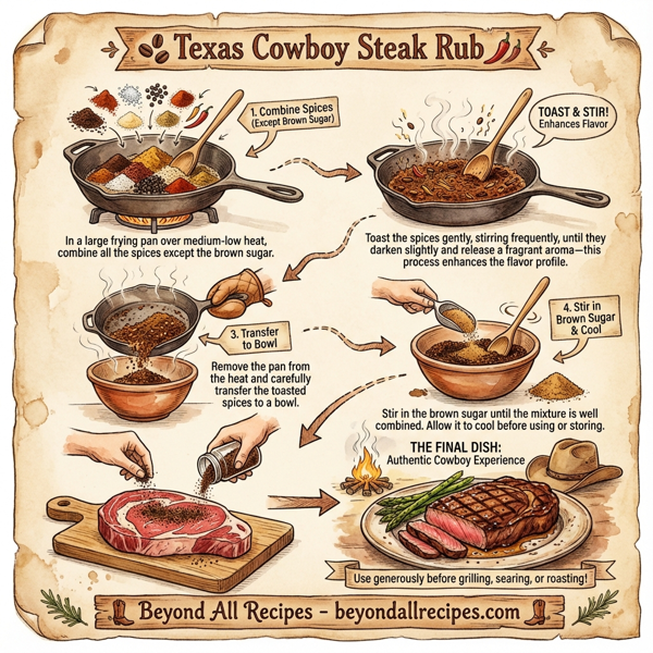 Texas Cowboy Steak Rub instructions