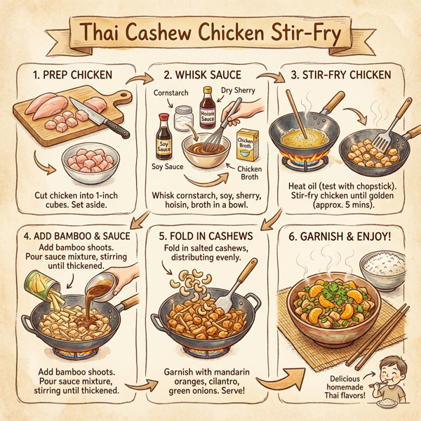 Thai Cashew Chicken Stir-Fry instructions