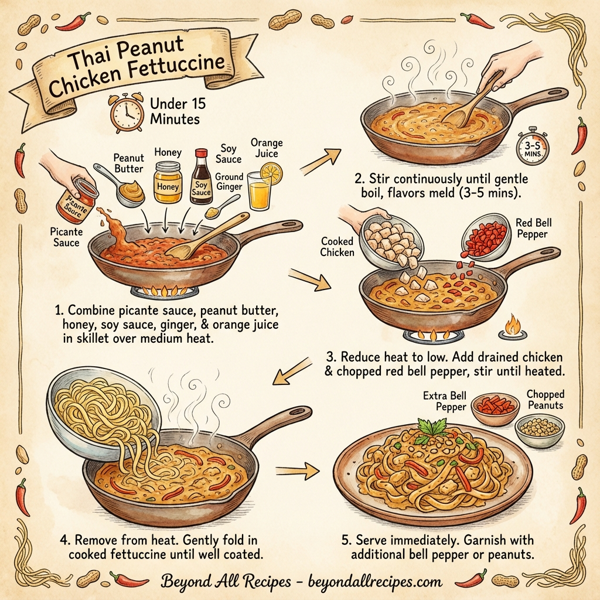 Thai Peanut Chicken Fettuccine instructions