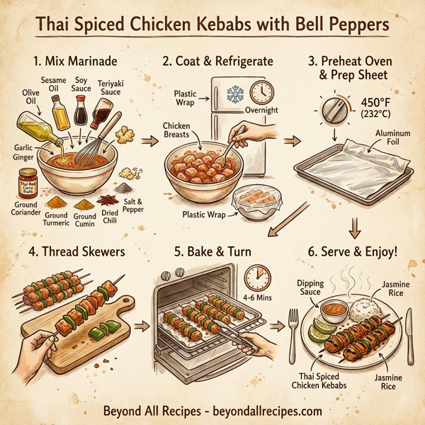 Thai Spiced Chicken Kebabs with Bell Peppers instructions