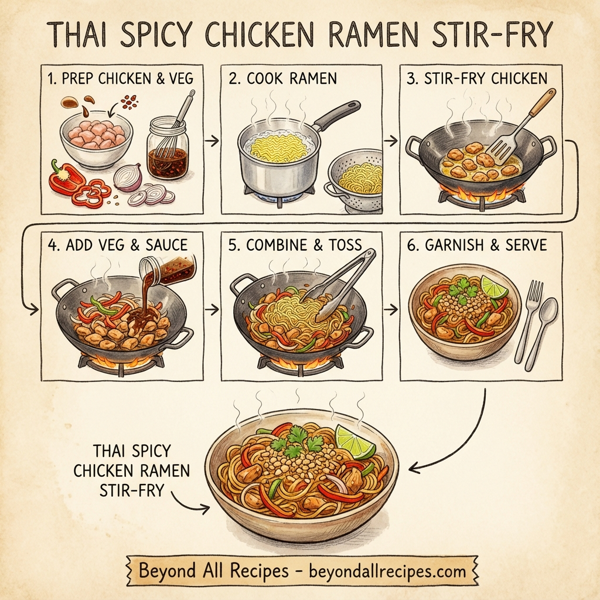 Thai Spicy Chicken Ramen Stir-Fry instructions