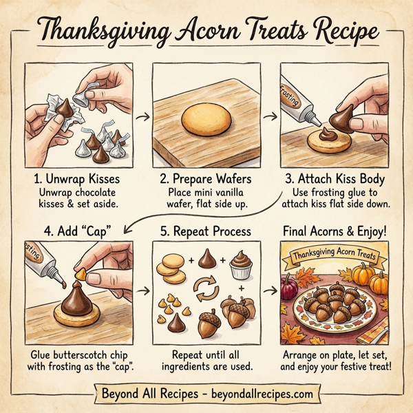 Thanksgiving Acorn Treats instructions
