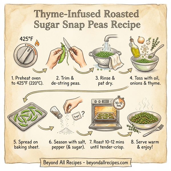 Thyme-Infused Roasted Sugar Snap Peas instructions