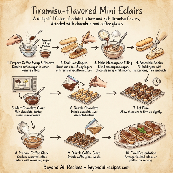 Tiramisu-Flavored Mini Eclairs instructions
