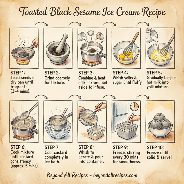 Toasted Black Sesame Ice Cream instructions