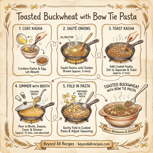 Toasted Buckwheat with Bow Tie Pasta instructions