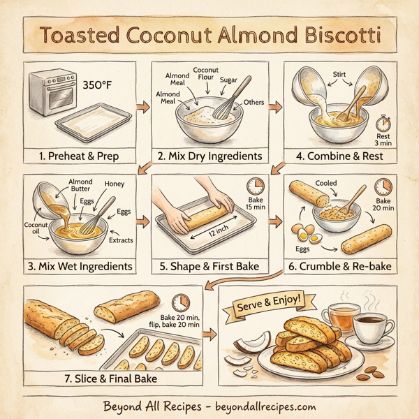Toasted Coconut Almond Biscotti instructions