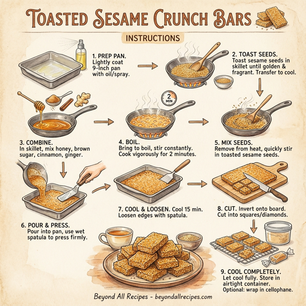 Toasted Sesame Crunch Bars instructions