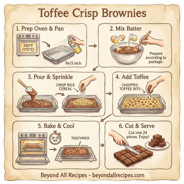 Toffee Crisp Brownies instructions