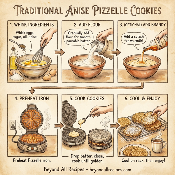 Traditional Anise Pizzelle Cookies instructions