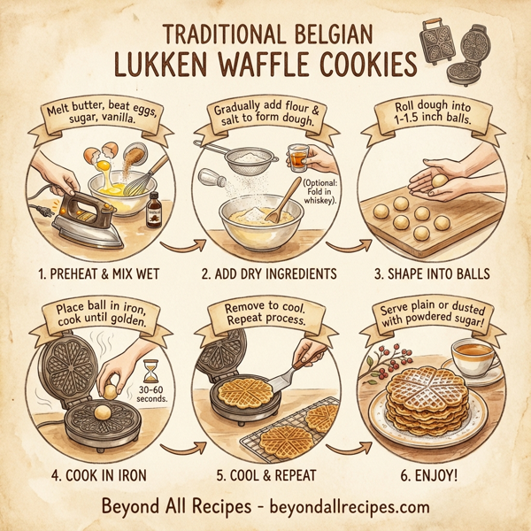 Traditional Belgian Lukken Waffle Cookies instructions