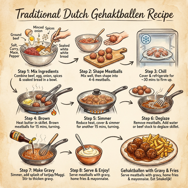 Traditional Dutch Gehaktballen instructions