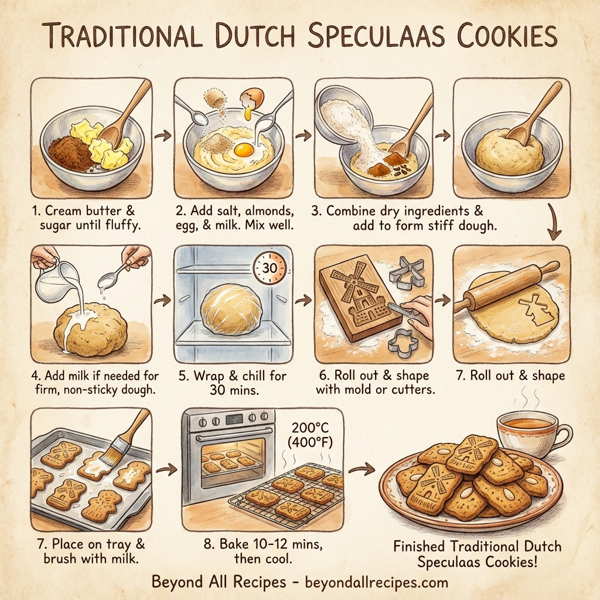 Traditional Dutch Speculaas Cookies with Almonds instructions