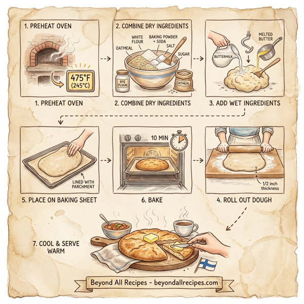 Traditional Finnish Rye Flatbread (Rieska) instructions