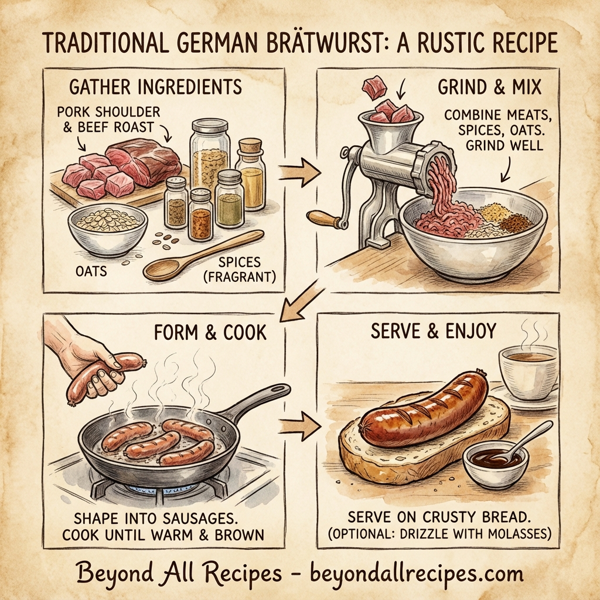 Traditional German Brätwurst instructions