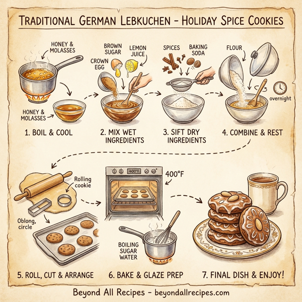Traditional German Lebkuchen - Holiday Spice Cookies instructions