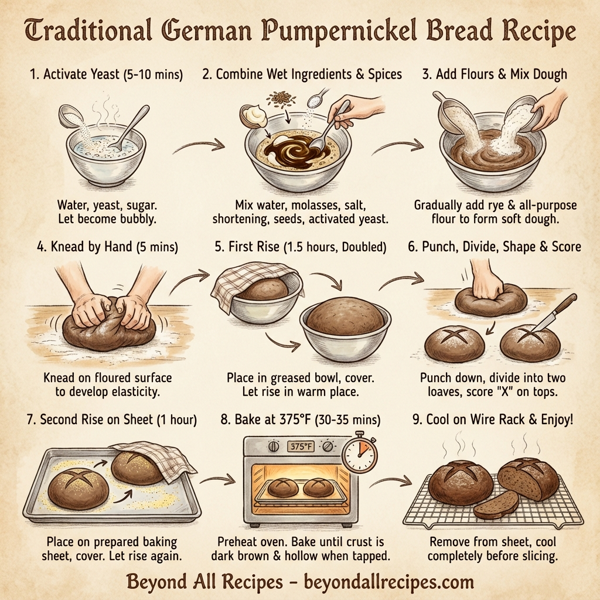 Traditional German Pumpernickel Bread instructions