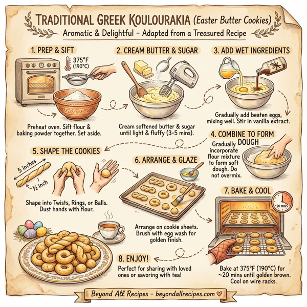 Traditional Greek Koulourakia (Easter Butter Cookies) instructions