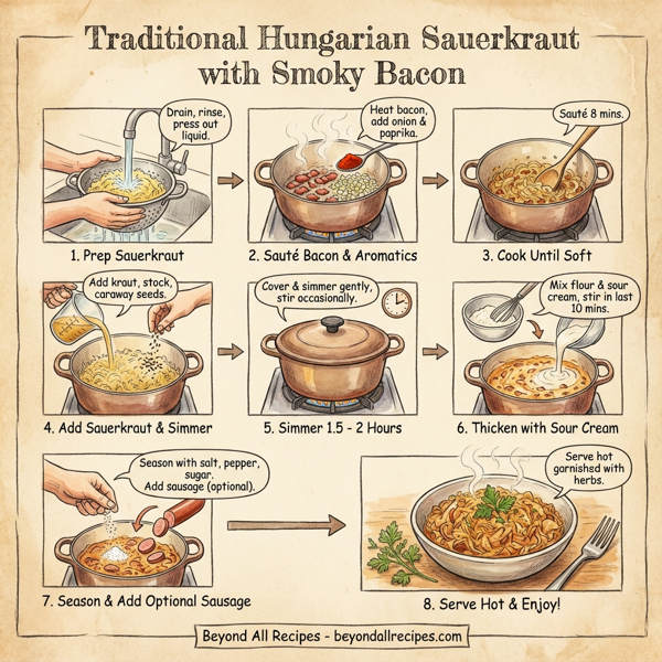 Traditional Hungarian Sauerkraut with Smoky Bacon instructions