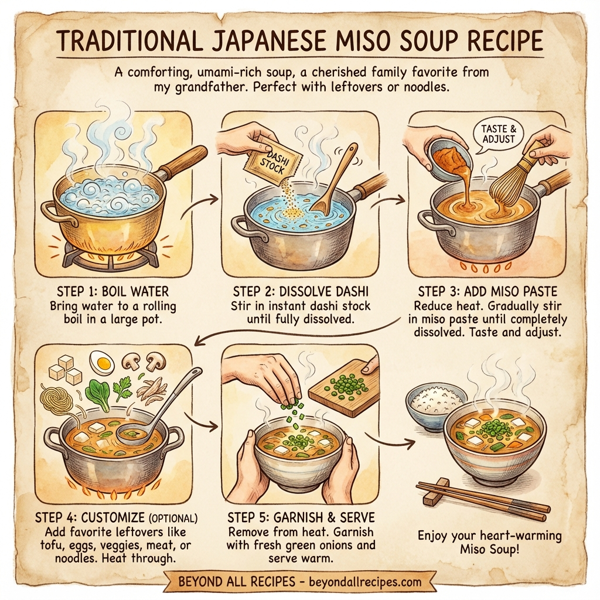 Traditional Japanese Miso Soup instructions
