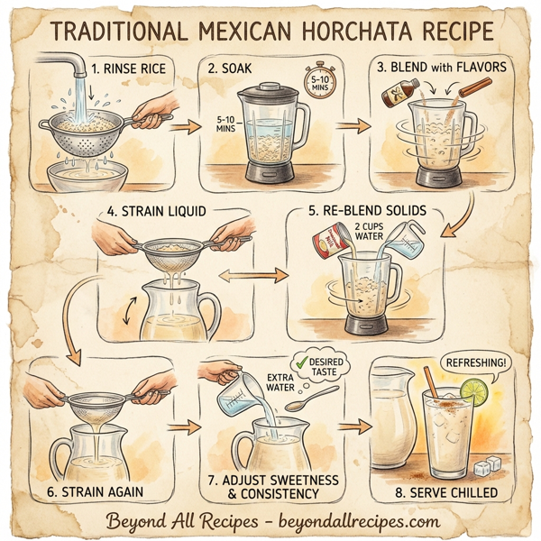 Traditional Mexican Horchata instructions
