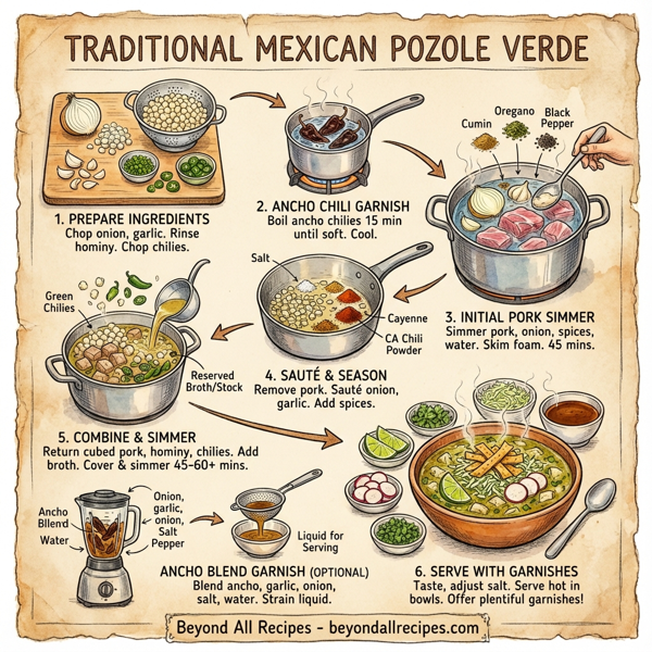 Traditional Mexican Pozole Verde instructions