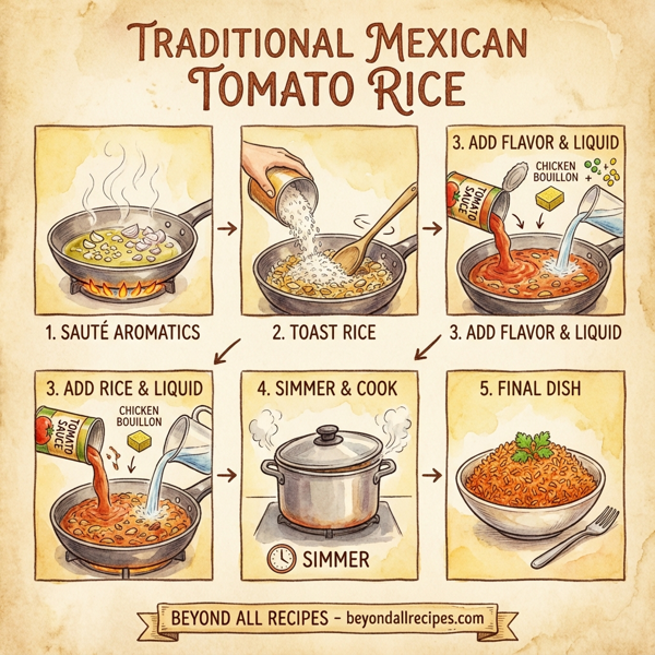 Traditional Mexican Tomato Rice instructions
