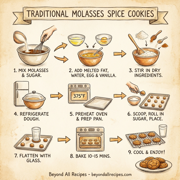 Traditional Molasses Spice Cookies instructions