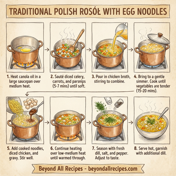 Traditional Polish Rosół with Egg Noodles instructions