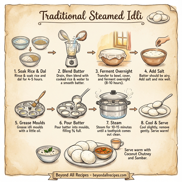 Traditional Steamed Idli instructions