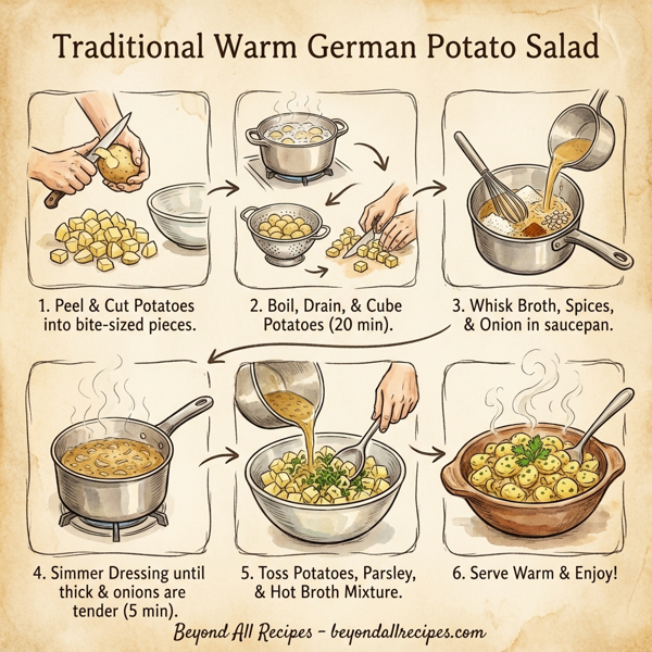 Traditional Warm German Potato Salad instructions
