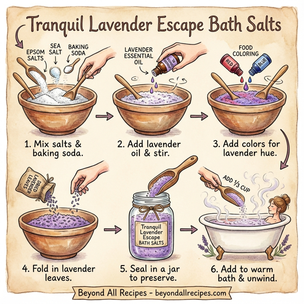 Tranquil Lavender Escape Bath Salts instructions