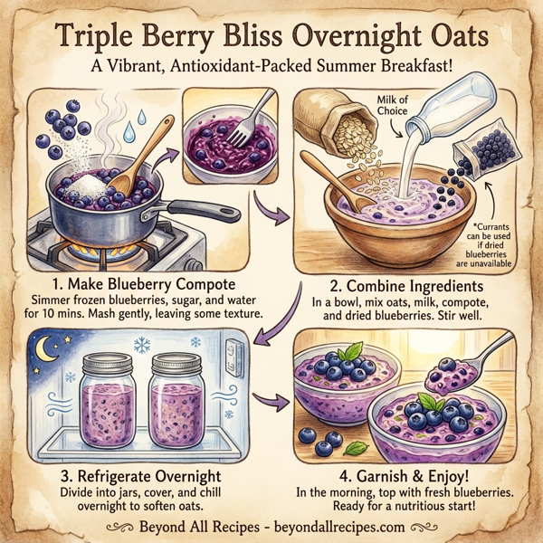 Triple Berry Bliss Overnight Oats instructions