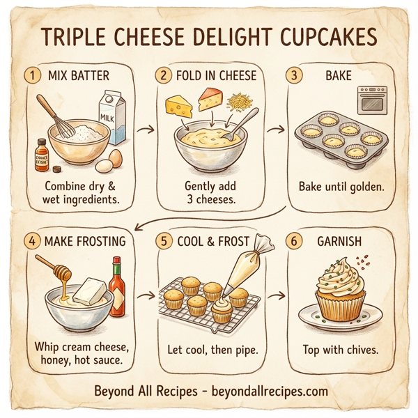 Triple Cheese Delight Cupcakes instructions