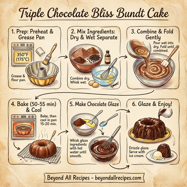 Triple Chocolate Bliss Bundt Cake instructions