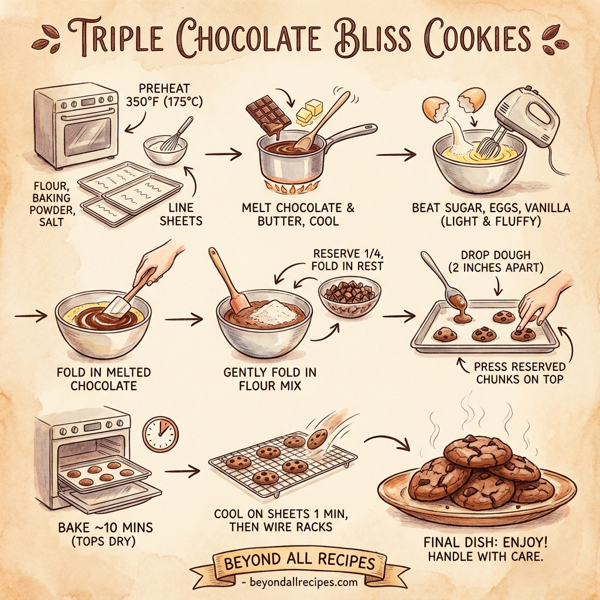Triple Chocolate Bliss Cookies instructions