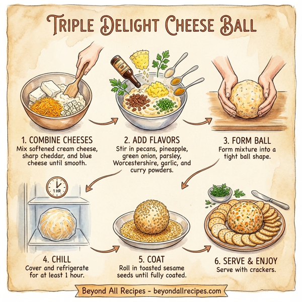 Triple Delight Cheese Ball instructions