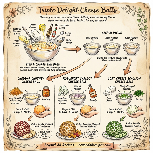 Triple Delight Cheese Balls instructions