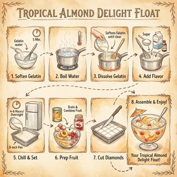 Tropical Almond Delight Float instructions