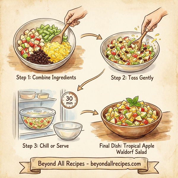 Tropical Apple Waldorf Salad instructions