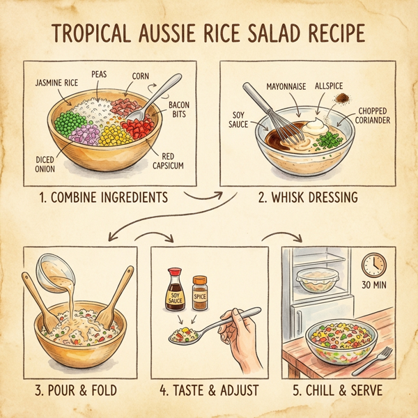 Tropical Aussie Rice Salad instructions