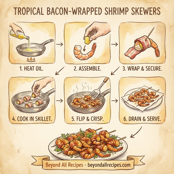 Tropical Bacon-Wrapped Shrimp Skewers instructions