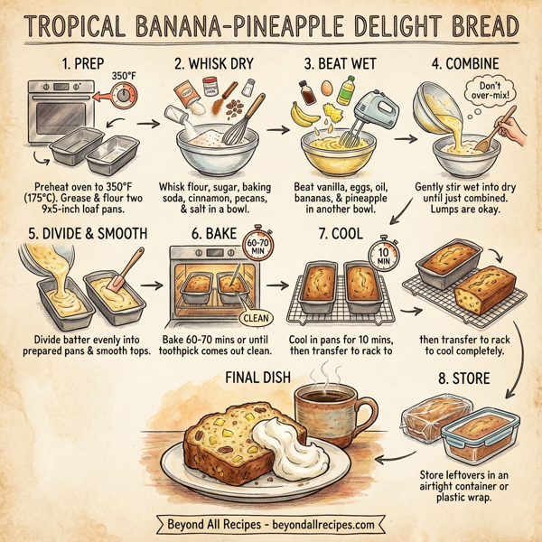 Tropical Banana-Pineapple Delight Bread instructions