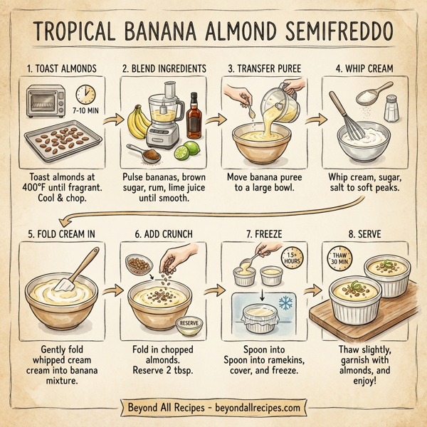 Tropical Banana Almond Semifreddo instructions